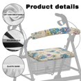 thumbnail image 5 of HELLHERO Happy New Year Blue Hummingbird and Floral Stretchable Material Walker Seat Covers Rollator Walker Cover with Stain Proof Protection Covers Neighborhoods and Outdoors Independence Day, 5 of 7