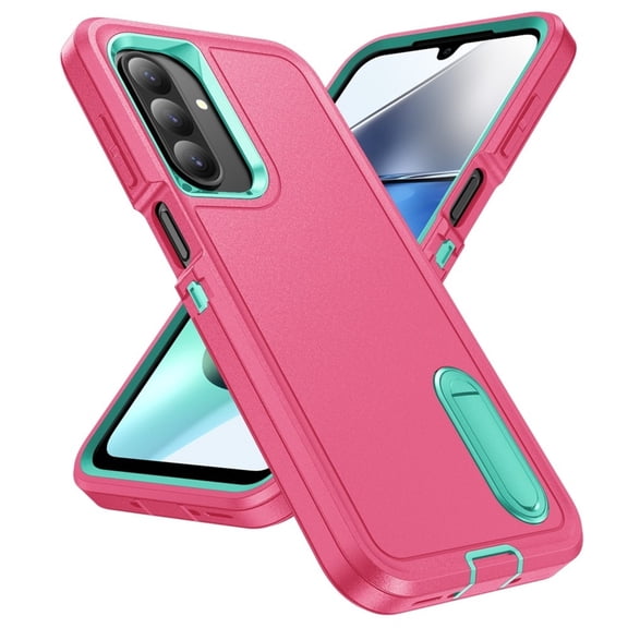 Moreoy Heavy Duty Case for Samsung Galaxy A26 5G with Hidden Kickstand, 3-in-1 Hybrid Hard PC Soft TPU Silicone Shockproof Drop-Proof Bumper Sturdy Lightweight Protective Cover,C