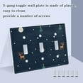 thumbnail image 3 of Yayeee Toggle Light Switch Wall Plate 3-Gang 6.37"x4.48" Decorative Outlet Cover, Christmas Whimsy, 3 of 7