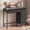 Black, variant on HIGDBFE Small Desk with 5 Fabric Drawers, Computer Desk with Iron Hook for Bedroom Home Office, White