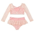 thumbnail image 4 of DPOIS Girls Two Pieces Floral Lace Dance Outfits Ballet Gymnastics Leotard, 4 of 5
