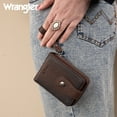 thumbnail image 6 of Wrangler Cow Print Wallet Women Small Credit Card Holder with Rfid Blocking Zip Credit Card Case,Compact & Easy to Carry Gifts for Women, Coffee, 6 of 7
