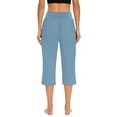 thumbnail image 7 of Kelon Women's Casual Pants, Capri Leggings for Women High Waisted Capri Leggings with Pockets for Women Tummy Control Yoga Pants Women, 4XL, 7 of 7
