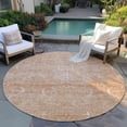 thumbnail image 6 of Addison Rugs Chantille Indoor/Outdoor Transitional Damask Salmon Washable Round Rug, 8' x 8', 6 of 6