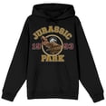 thumbnail image 5 of Jurassic Park 1993 Roaring T-Rex Adult Black Long Sleeve Hooded Sweatshirt-Small, 5 of 7