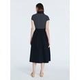thumbnail image 2 of Free Assembly Women's and Women's Plus Belted Mixy Polo Midi Dress with Short Sleeves, Sizes XS-4X, 2 of 4