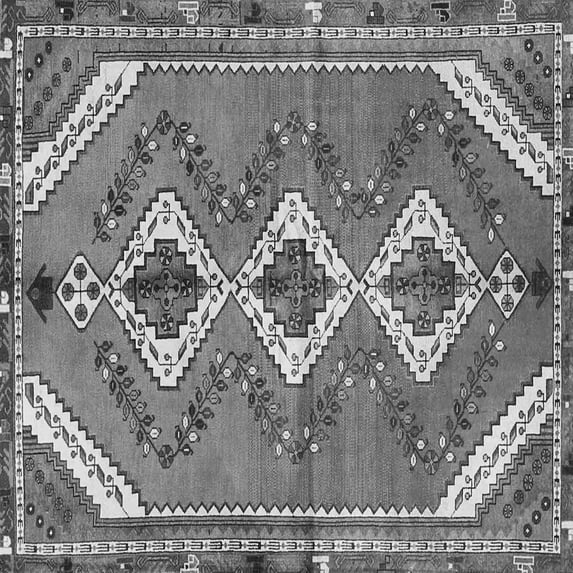 Ahgly Company Indoor Square Persian Gray Traditional Area Rugs, 5' Square