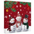 thumbnail image 2 of Ships Next Day Canvas Wall Art 10"x10",Christmas Snowman Wood Framed Canvas Print Painting,Red Xmas Pine Branch Snowflake Red Birds Ready to Hang Small Picture Wall Decor for Kitchen Nursery Office, 2 of 9
