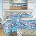 thumbnail image 4 of Designart 'Sea Motif Pattern' Nautical & Coastal Duvet Cover Set, 4 of 4