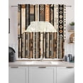 thumbnail image 2 of Retro Boho Geometric Kitchen Curtains Sets 36 Inch Length with Valance, Abstract Southwestern Ethnic Swag Valances and Tiers Curtain Set Drapes Swag Curtains for Living Room, Bathroom, Bedroom, Cafe, 2 of 6