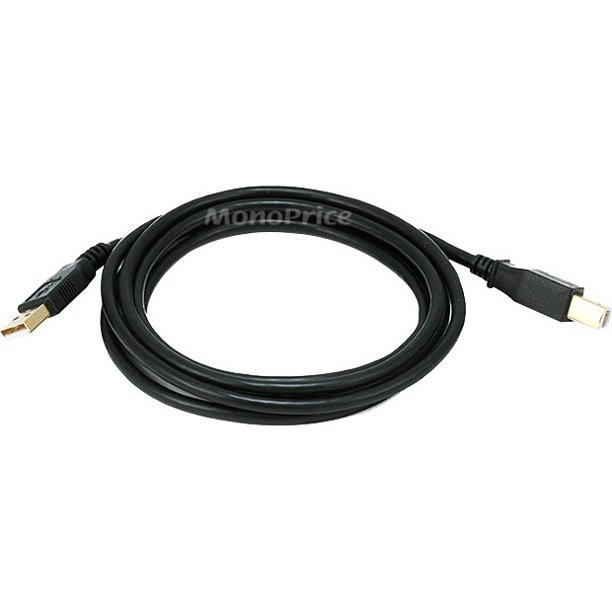 Monoprice USB 2.0 Cable 6 Feet Black USB TypeA Male to USB Type