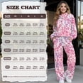 thumbnail image 7 of Yuyamidu Women's Lounge Sets Loungewear Matching Sweatsuit Tracksuits 2 Piece Outfits Pink Leopard Print Long Sleeve Sweatshirt Wide Leg Drawstring Sweatpants Travel Exercising Gym Clothes Set, 7 of 7