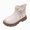 Z01-White, variant on WXFAZCVU Girls Boots Bow Shaped Lace up Platform Leather Boots Versatile Daily School Wear Size 2