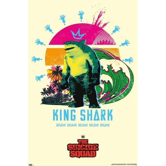 DC Comics Movie The Suicide Squad - King Shark Wall Poster, 14.725" x 22.375"