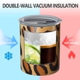 thumbnail image 2 of 12oz Coffee Tumblers Gold and Black Of Leopard Print Stainless Steel Vacuum Insulated Travel Tumbler Coffee Cups Mug with Lid and Straw with Cleaning Brush for Cold & Hot Drinks, 2 of 5