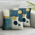 thumbnail image 3 of COMIO  Geometric Throw Pillow Covers Navy Blue Grey Teal Pillows Cases Abstract Boho Pillow Covers Mid Century Modern Cushions Covers for Couch Sofa, 3 of 5