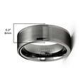 thumbnail image 3 of Metal Masters Mens Tungsten Carbide Ring Wedding Band Gunmetal Comfort-fit 8mm, 3 of 8