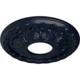 thumbnail image 3 of Ekena Millwork 11 3/8"OD x 3 5/8"ID x 1 1/8"P Leaf Ceiling Medallion (Fits Canopies up to 4 3/4"), Hand-Painted Midnight Dream, 3 of 7