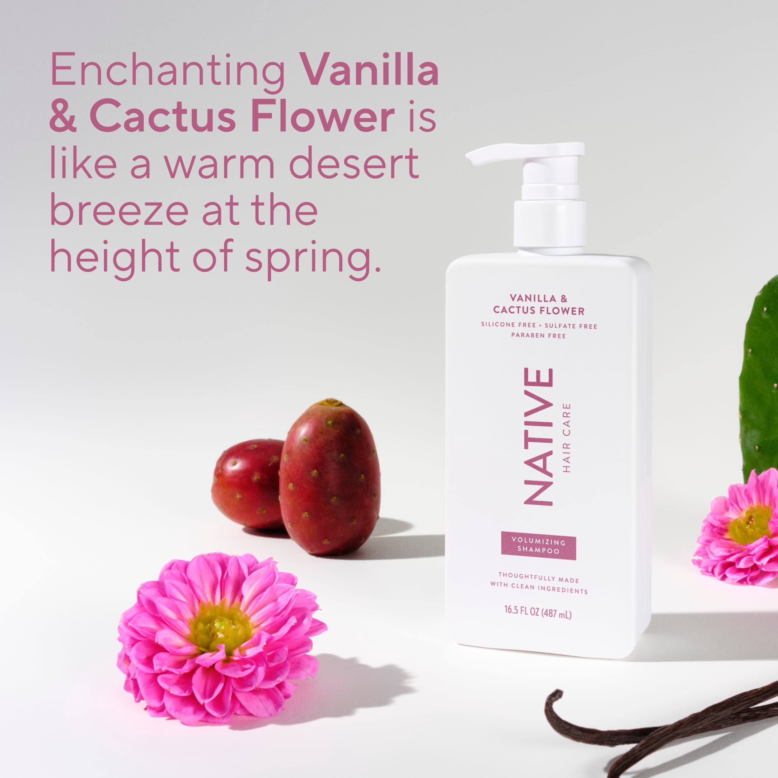 Native Volumizing Shampoo Vanilla and Cactus Flower 16.5 fl oz