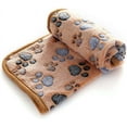 thumbnail image 6 of 1 Pack 3 Blankets Super Soft Fluffy Premium Fleece Pet Blanket Flannel Throw for Dog Puppy Cat Paw Brown/Pink/White Small(23x16 inch), 6 of 28