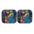 thumbnail image 3 of Uemuo Vibrant Rainbow Parrot Fantasy Printed 2 PCS Car Windshield Sun Shade, Auto Sun Heat and UV Rays Blocker, Foldable Automotive Front Window Sunshade Protector, 3 of 7