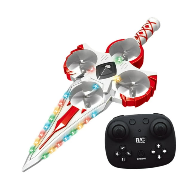 Aviones de control remoto con control de gestos, avión con luz, espada voladora RC Rojo