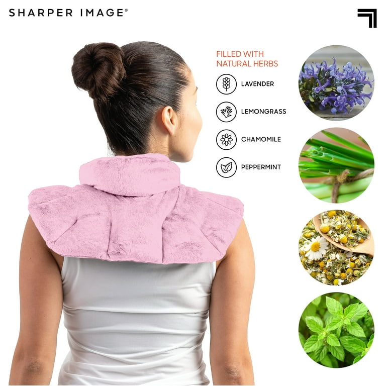 Sharper Image Aromatherapy Neck Wrap, Natural Herb Blend, Pink photo 4