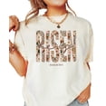 thumbnail image 2 of He Is Risen Shirt for Women - Ink-Printed Pearls Easter Matthew 28:6 Floral Tee Ivory Shirt Adult Medium, 2 of 7
