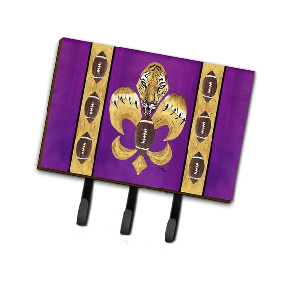 Tiger Football Fleur de lis Leash or Key Holder