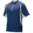 thumbnail image 3 of Wire2wire Men's Performance Short Sleeve Baseball Cage Jacket Navy/Grey S, 3 of 9