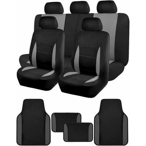 Housses de Siège Auto Sièges avant Banquette Arrière Polyester Protecteurs de Siège Auto installations Faciles Banquette Arrière Séparée Classique Homme Dame Camion (Ensemble Complet Dossier Bas Combo Violet)