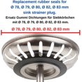 thumbnail image 4 of O-ring Seal Rubber, 5 Pcs Bath Plug Seals, Kitchen Sink Basin Snap Rubber Seal Washers Compatible Fr, 4 of 5
