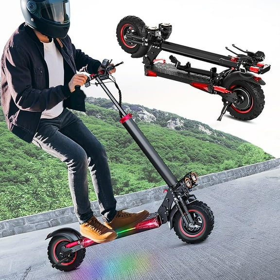 Off-Road Electric Scooter Adults with Seat,30-40Miles Long Range,1200W Motor Electric Scooter for Adult 34MPH Fast Electric Scooters, 11" All-Terrain Tyres Foldable Escooter for Teens Gifts