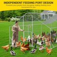 thumbnail image 7 of 2025 New Large Metal Chicken Coop, Walk in Chicken Runs with Cover for Yard, Large Chicken Coop with Double Door, Metal Chicken Pens for Outdoor Farm Yard (6.5'L x 9.8'W x 6.5'H), 7 of 7