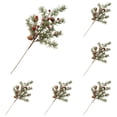 thumbnail image 1 of Pics à Feuilles Persistantes 24 Pouces Branches de Pin Toucher Réel avec Baies Rouges et Pommeaux de Pin Tiges de Cèdre Artificielles pour Décoration de Noël Arrangements Floraux Couronne Guirlande Projets d'Artisanat DIY, 1 of 5