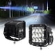 thumbnail image 2 of Luz de trabajo del automóvil Barra de luz LED, luz de trabajo de luz blanca de 5 pulgadas, 100W, 6000K, luz antiniebla impermeable de 12000LM para vehículos todoterreno, camiones, automóviles, ATV, SU, 2 of 8