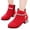 Red, variant on Kids Girls Ankle Boots Rhinestone Soft Suede Non-Slip Booties Crystal Strap Winter Princess Low Heel Booties for Party