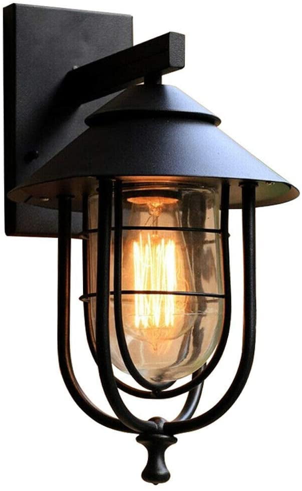 Details about   Outdoor Light Retro Industrial Lantern Wall Lamp E27 Modern Metal Wall Sconce US 