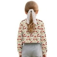 thumbnail image 2 of COEQINE Girls Crop Top Sweatshirt Long Sleeve Crewneck Fall Winter Pullover Cute Casual Loose Fit Streetwear Clothes for Teen Kids Age 5-6, Santa Claus Snowman Beige, 2 of 7
