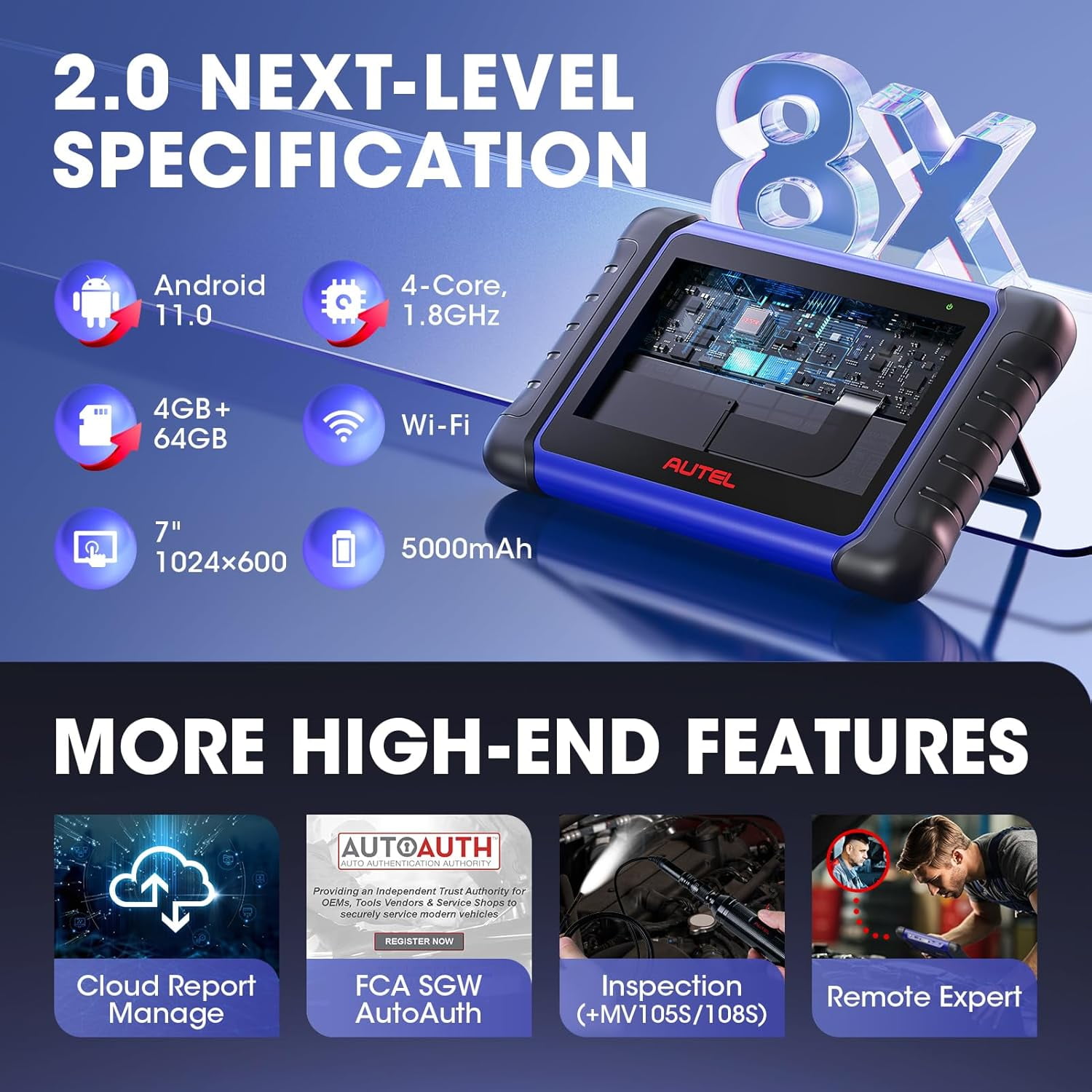 Autel MaxiIM IM508S PRO Bidirectional Diagnostic Scanner， Same as IM608 PRO II/ IM608S II,3k Active Test, Smart & Expert Mode