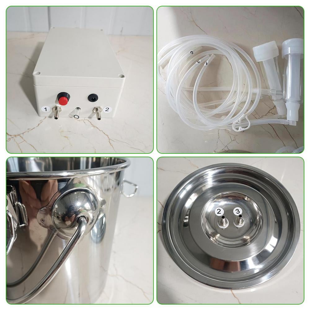 Flylapdo Goat Milker Machine Automatic Breast Pump Pulsating Vacuum Pump 3L Capacity Milk Machine For Efficient Dairy Operations judicious