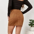 thumbnail image 4 of SWSMCLT Women's Bodycon Fashion Casual High Waisted Bodycon Skirt Pleated Fall Khaki 10, 4 of 4
