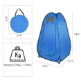 thumbnail image 4 of TopComfy 1-2 Person Pop-Up Privacy Tent with Zipper Door, Portable Toilet Shower Changing Room, Instant Setup Camping Shelter for Outdoor Activities, Blue, 4 of 6