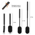 thumbnail image 2 of EEEkit Back Scrubber for Shower, 27.6'' Telescopic Silicone Back Bath Brush, Extra Long Handle Dual-Sided Shower Brush for Men, Women, Elderly, Black, 2 of 9
