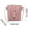 thumbnail image 6 of OYIGU Women Simply Small Crossbody Bag, Cell Phone Bag, Mini Small Bucket Bag, Women's PU Shoulder Bag, Strap Messenger Shoulder Bag, 6 of 6