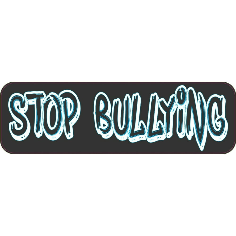 10in x 3in Stop Bullying Anti Bully Vinyl Bumper Sticker Decal Car