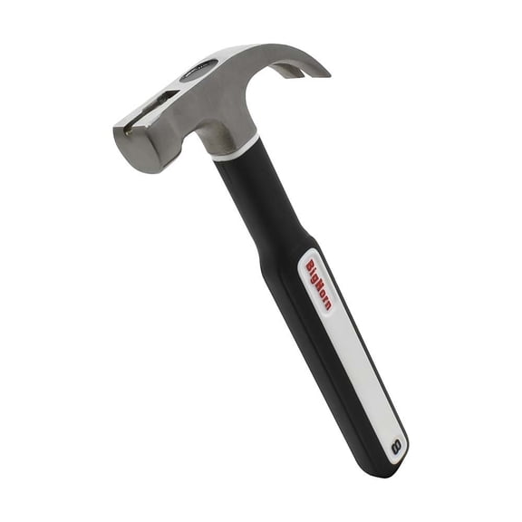 Big Horn 15153 8 Oz Mini Claw Hammer with Rubber Coated Handle & Magnetic Nail Starter