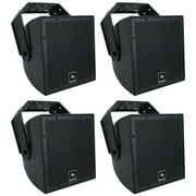 (4) JBL AWC82-BK 8" Black Indoor/Outdoor 70V Surface Mount Commercial Speakers