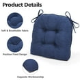 thumbnail image 3 of Shinnwa Chair Cushions for Kitchen Chairs Memory Foam Tufted Dining Chair Pads with Ties Non Slip Seat Cushions, Set of 2, Blue, 3 of 6
