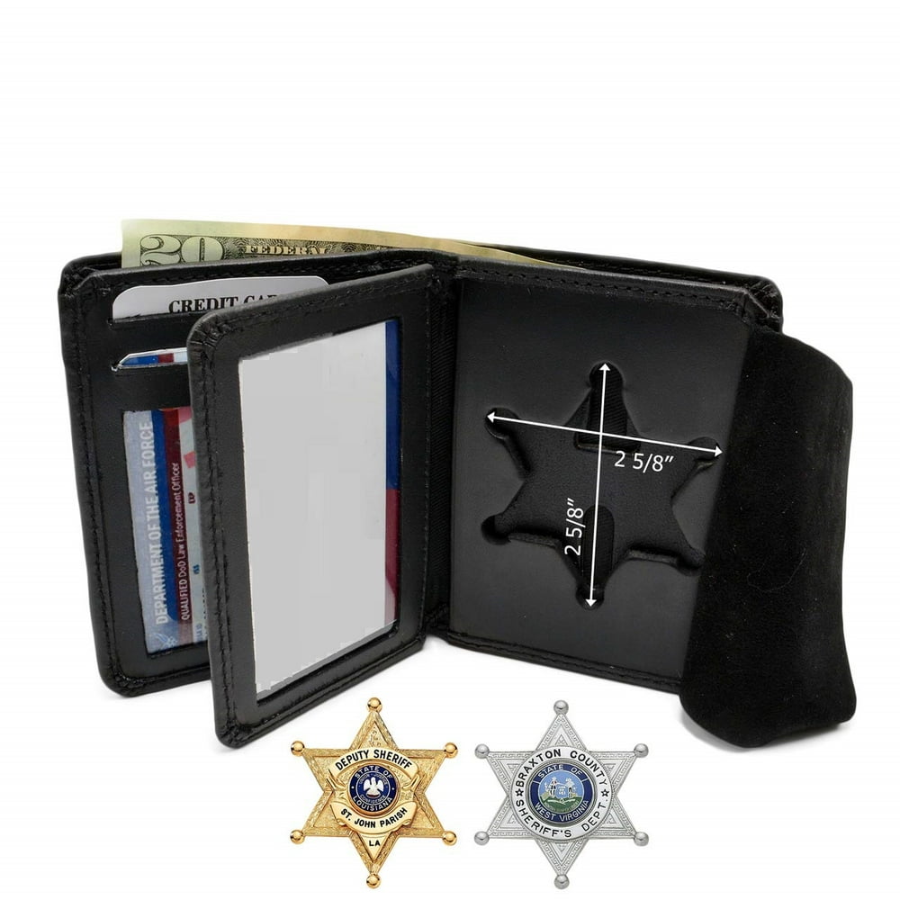 Original Famous Wallets County Sheriff 6 Point Star Extra Capacity